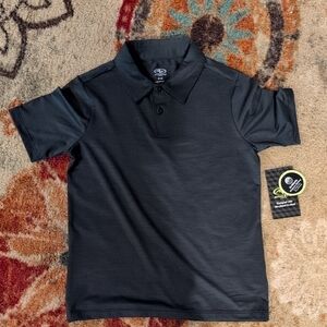 Athletic Works Dark Gray Short Sleeve Polo Dri Works